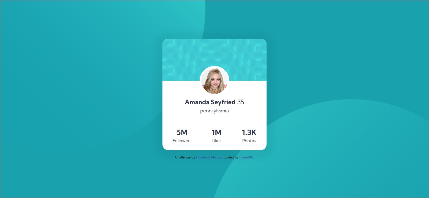 Profile card component